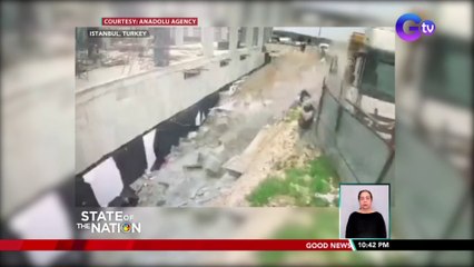 3 manggagawa, nakaligtas sa pag-araro ng truck sa harang sa construction site | SONA