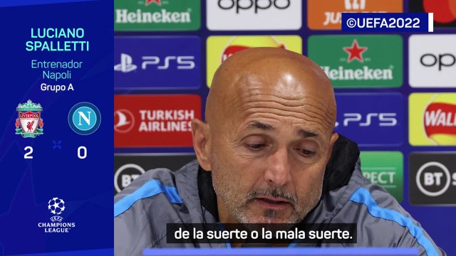 Spalletti: “No nos importa la suerte; nos importa nuestro nivel de fútbol”