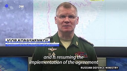 Russia says resuming participation in Ukraine grain deal