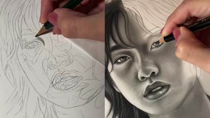 Excellent sketch of Kang Sae-byeok from the Squid Games!