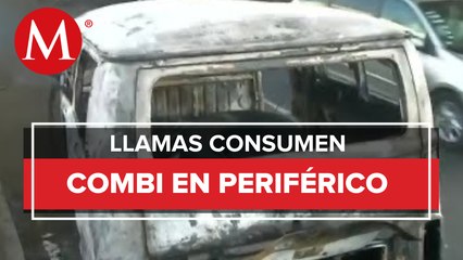 Sofocan incendio de camioneta en Periférico