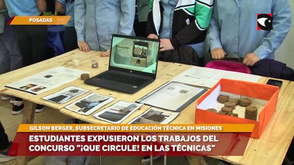 Estudiantes expusieron los trabajos del concurso "¡que circule! en las técnicas"