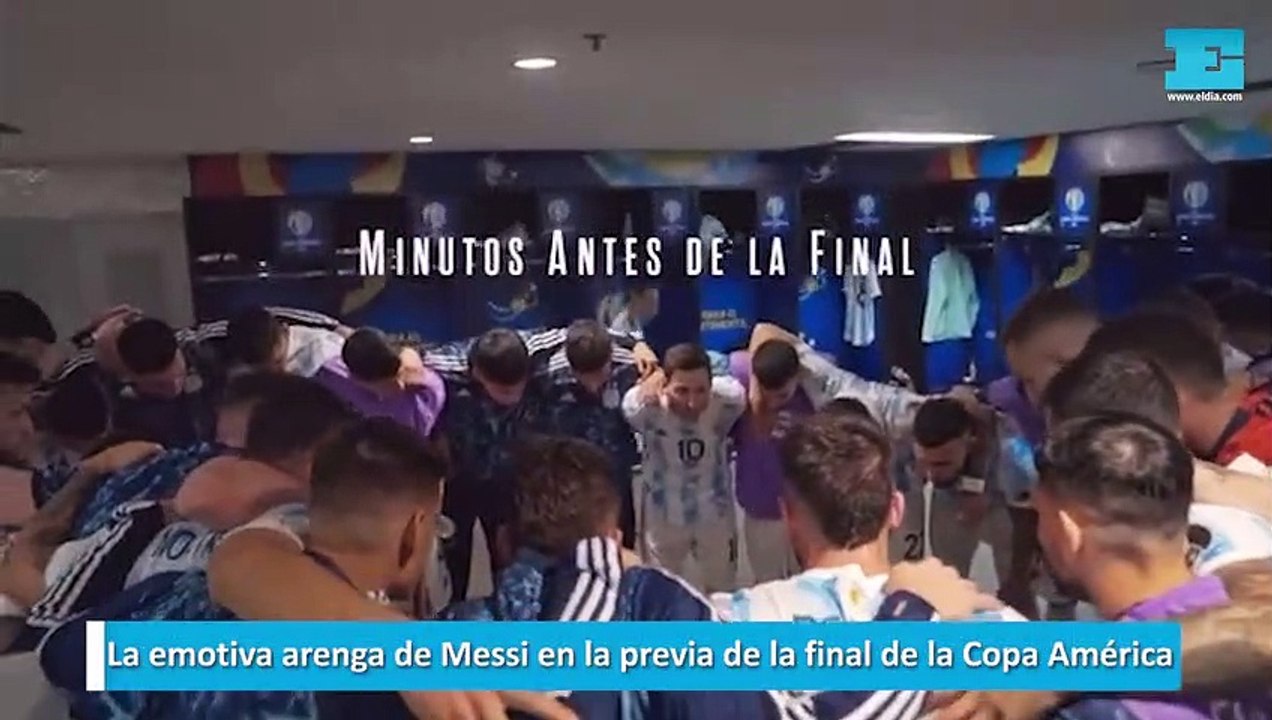 La emotiva arenga de Messi en la previa de la final de la Copa América
