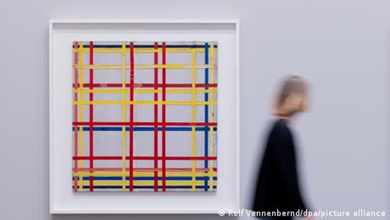Kunstwerk von Piet Mondrian hängt falsch herum