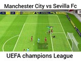 Manchester City vs Sevilla Fc UEFA champions League.
