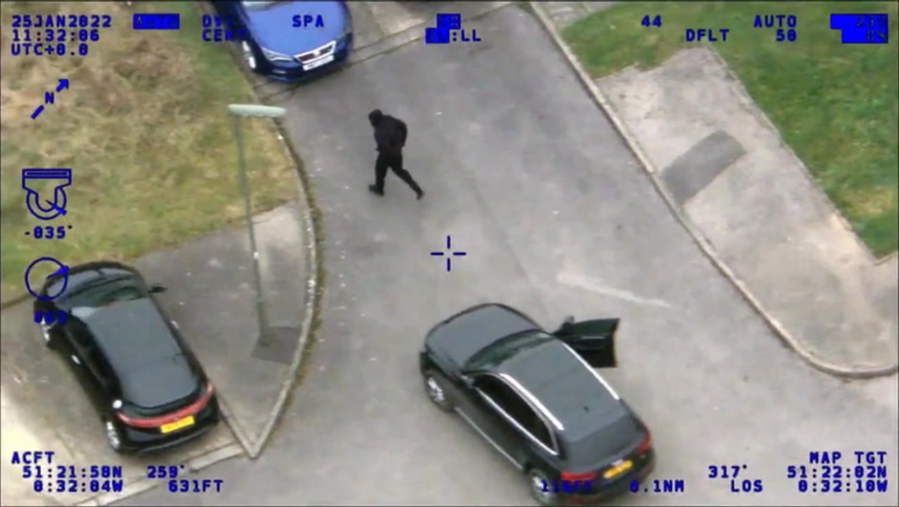 Gunman hits speeds of 130mph while weaving between motorway lanes to flee police