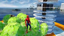 #Spider-man Jumping Fails Waterslide into Giant Crocodile -