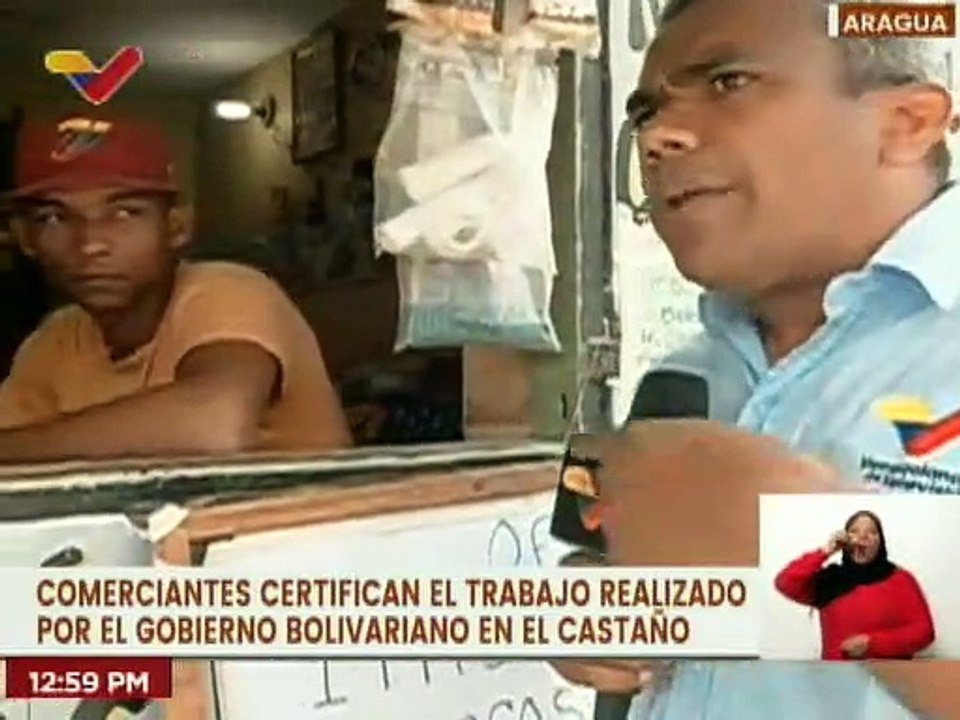Comerciantes de El Castaño certifican los trabajos de construcción en la entidad