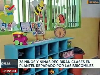 Mérida | Bricomiles rehabilitan la  U.E 15 de Enero en la comuna 16 de Diciembre
