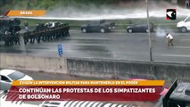 Continúan las protestas de los simpatizantes de Bolsonaro