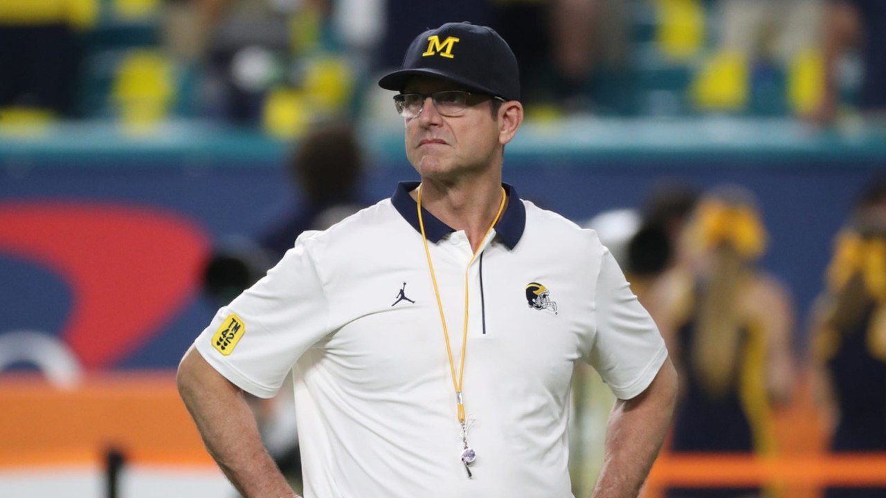Michigan HC Jim Harbaugh Talks About Tunnel Inc...