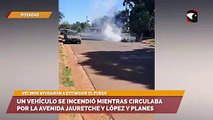 Un vehículo se incendió mientras circulaba por la avenida Jauretche y López y Planes