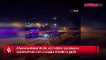 Afyonkarahisar’da otomobil şarampole devrildi