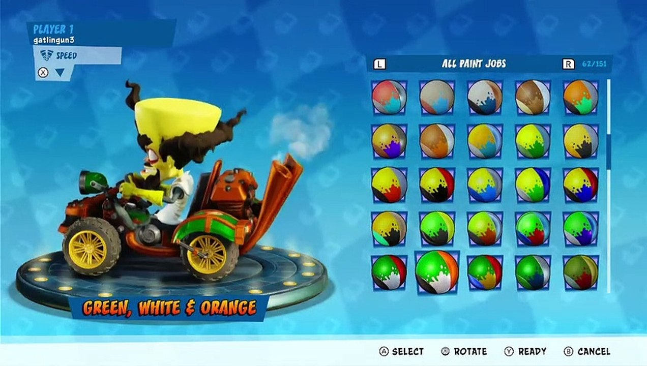 All Team Cortex Kart Paint Jobs Showcase - Crash Team Racing Nitro-Fueled