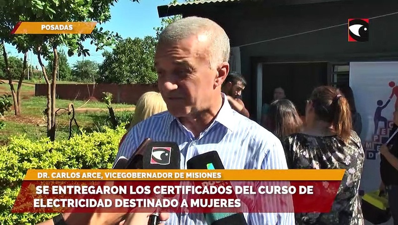 Se entregaron los certificados del curso de electricidad destinado a mujeres