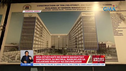 Mga estudyante ng Ramon Magsaysay HS sa Maynila, nagklase sa dalawang hiwalay na eskuwelahan | UB