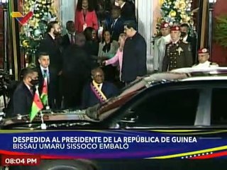 Jefe de Estado despide con honores al Presidente de la República de Guinea Bissau Embaló