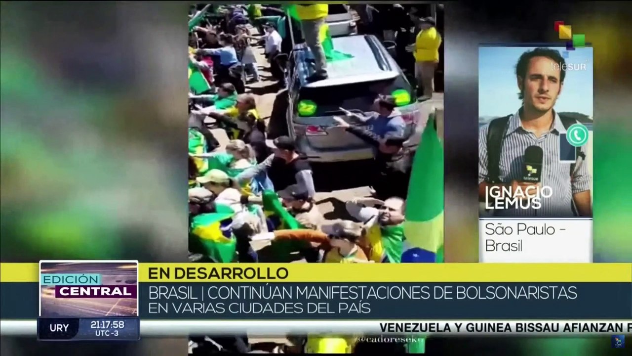 Bolsonaristas continúan manifestaciones en varias ciudades del país