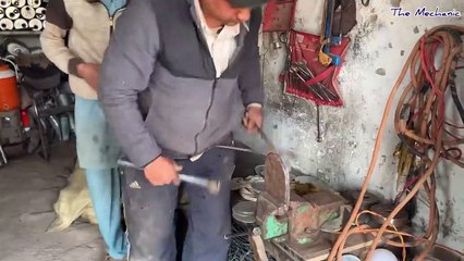 Watch how a chill mechanic make custom exhaust muffler with hand tools __ DIY muffler replacement