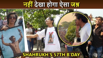 ShahRukh's 57th Birthday From Tattoos, Dance, Songs and More Fans Celebrate King Khan and Film Pathaan