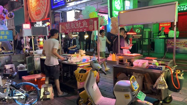 4k walk china，Nightlife，Bar street ，Changsha city