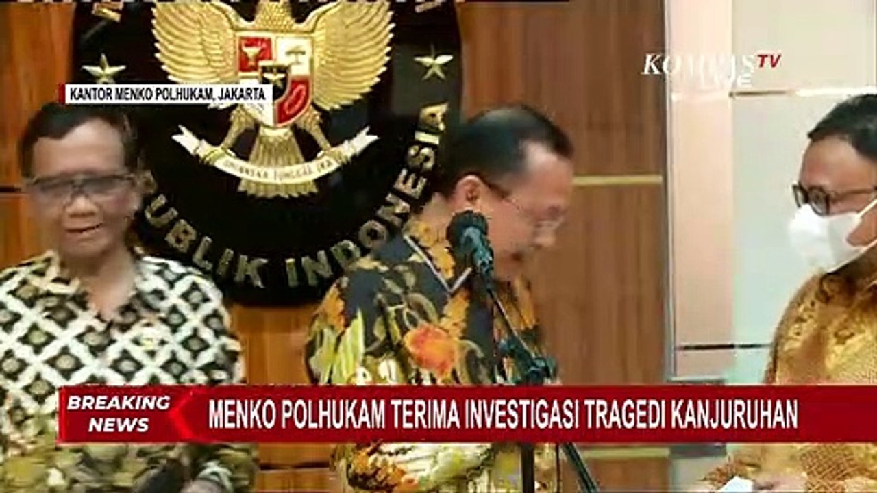 Komnas HAM Serahkan Laporan Investigasi Tragedi Kanjuruhan ke Mahfud MD