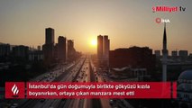 İstanbul'da gün doğumu manzarası mest etti