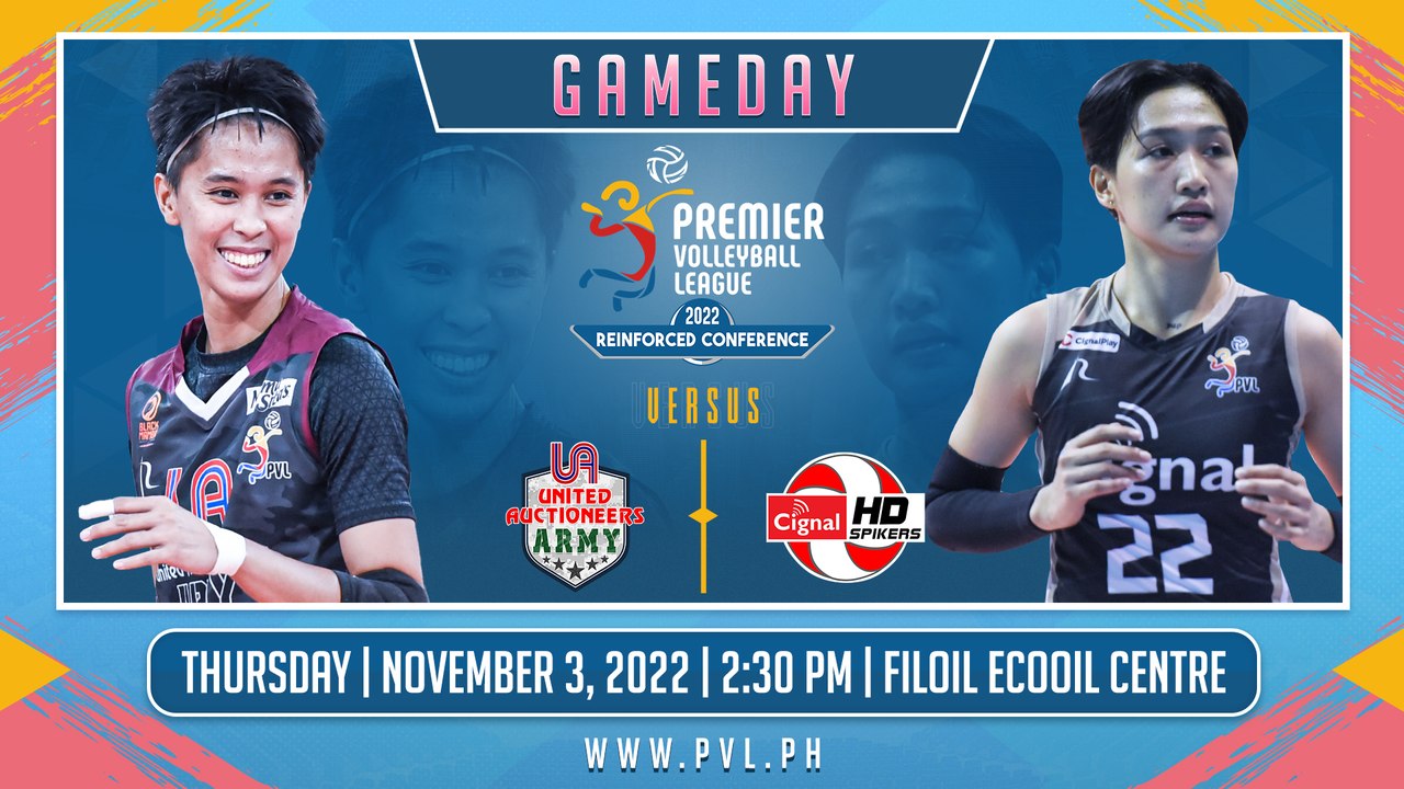 GAME 1 NOVEMBER 3, 2022 | UNITED AUCTIONEERS ARMY vs CIGNAL HD SPIKERS | 2022 PVL REINFORCED CONFERENCE