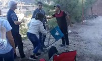 Koyu sahiplenen Sinpaş çalışanları, bölgede piknik yapmak isteyen vatandaşlara müdahale etti