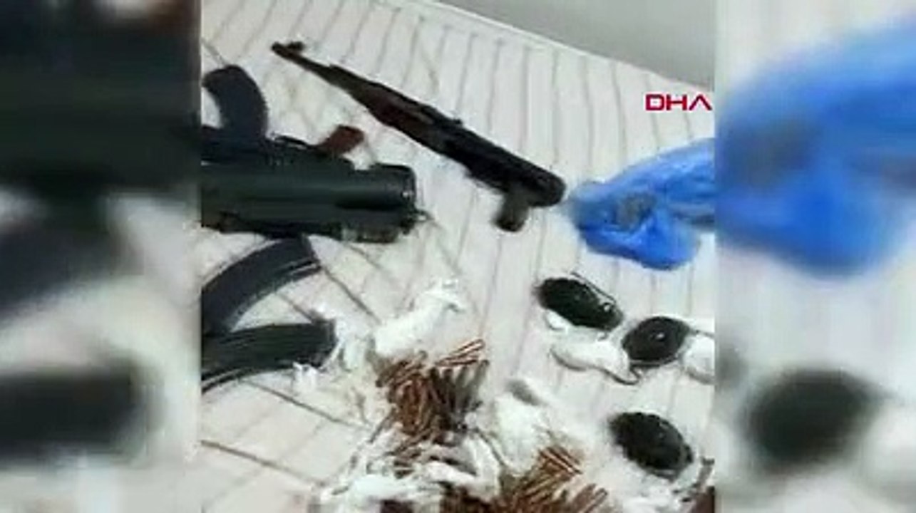 Evden cephane çıktı; lav silahı, kalaşnikof, su...