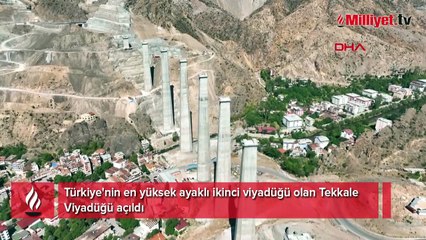 Türkiye’nin en yüksek ayaklı 2'nci viyadüğü açıldı
