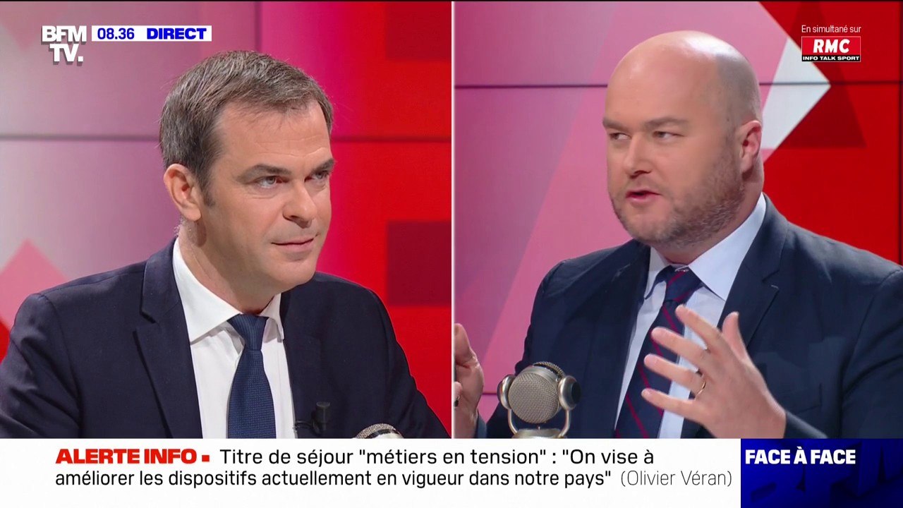 Olivier Véran sur les titres de séjour "métiers en tension": "Cela n'ouvre pas le droit au regroupement familial"