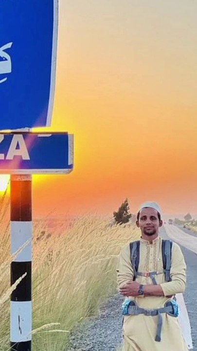 Pakistani Jawwan ka Haj 2023 k liey pedal safar | Walk journey of Haj Pilgrim from Pakistan to Mecca