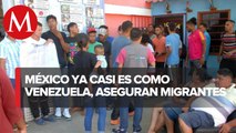 Cientos de migrantes venezolanos permanecen varados en Tabasco