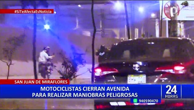 SJM: motociclistas se apoderan de Av. Los Héroes para realizar maniobras temerarias