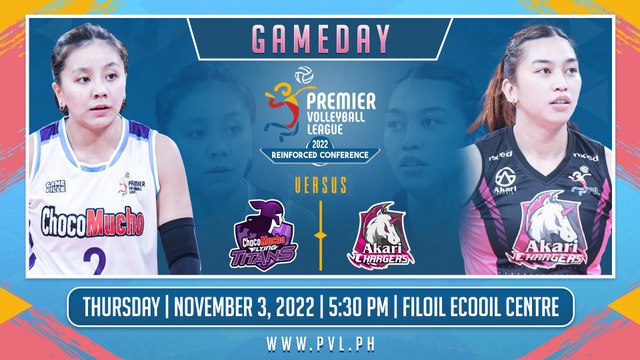 GAME 2 NOVEMBER 3, 2022 | CHOCO MUCHO FLYING TITANS vs AKARI CHARGERS | 2022 PVL REINFORCED CONFERENCE