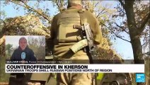 Ukrainian troops shell Russian positions north of Kherson