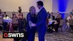 Emotional moment a mother stands up for the first time in years to dance with her son on his wedding day