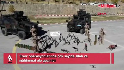 İçişleri: 'Eren' operasyonlarında çok sayıda silah ve mühimmat ele geçirildi