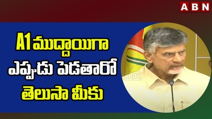 Chandrababu Naidu_  A1 ముద్దాయిగా ఎప్పుడు పెడతారో తెలుసా మీకు __ ABN Telugu