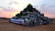 The world’s largest plastic waste pyramid is unveiled ahead of COP27