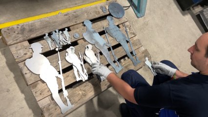 Silhouette soldiers for Remembrance