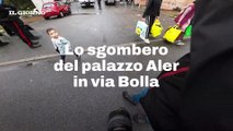 Sgombero case Aler in via Bolla a Milano