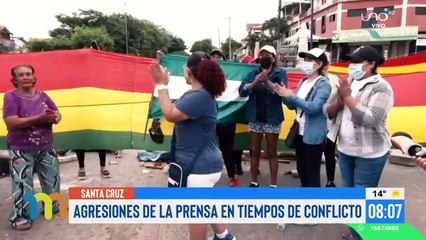 Agresiones a la prensa durante la cobertura en Santa Cruz