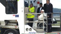 Papa Francesco a Fiumicino parte per il Bahrein