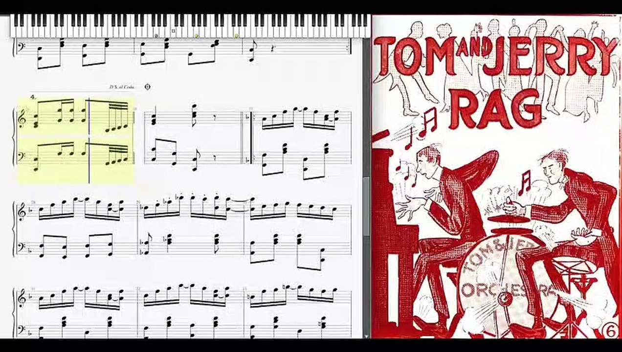 Tom and Jerry Rag - Jerry Cammack (Jazzy piano sheet music)