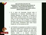 Acta de declaración conjunta firmada por Venezuela y Guinea Bissau