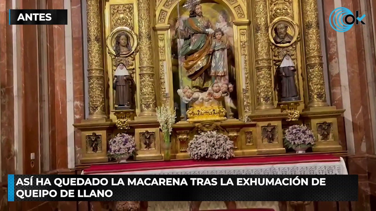 Así ha quedado la Macarena tras la exhumación de Queipo de Llano