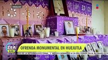 Instalan ofrenda monumental en Huejutla, Hidalgo, para celebrar Xantolo