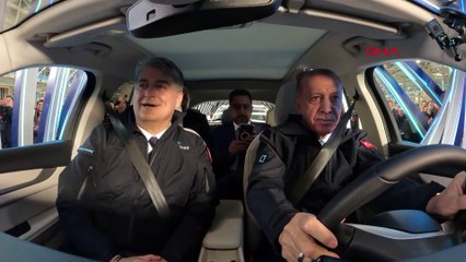 Başkan Erdoğan TOGG kullandığı görüntüleri paylaştı